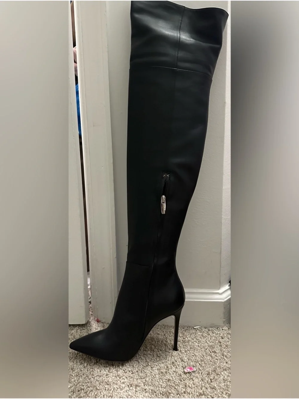 Gianvito Rossi Bea Cuissard Black Leather Over-the-Knee Boots